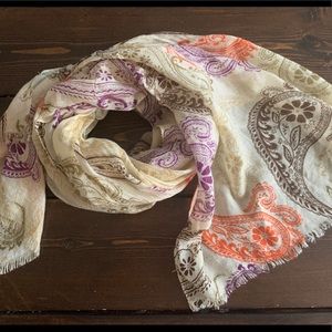 Multicolored, paisley scarf